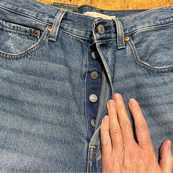 Levi’s Ribcage Straight Ankle Distressed High Rise Jeans NWT Sz 30 x 27 - Picture 8 of 15